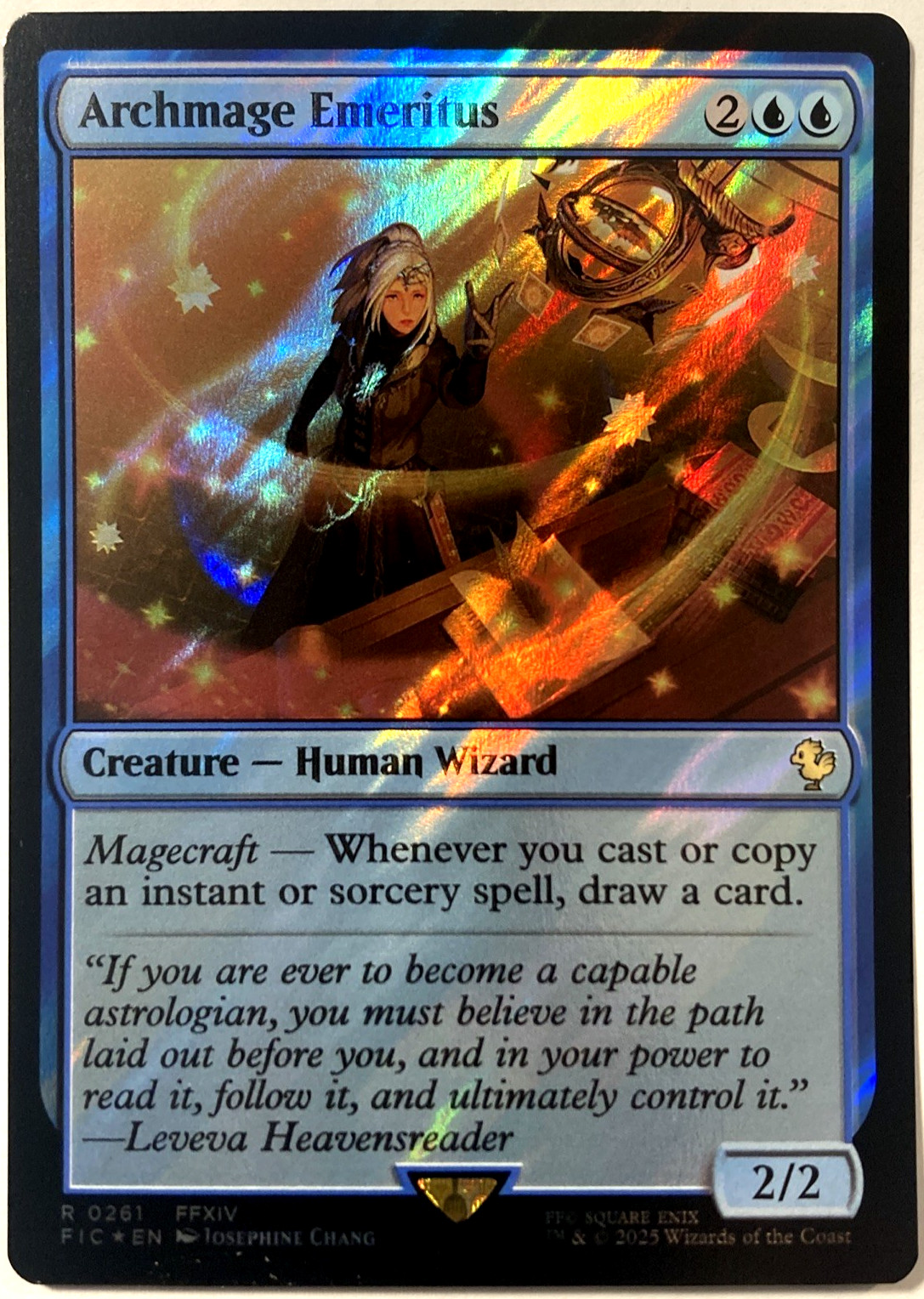 MTG Archmage Emeritus (Surge Foil) Commander: Final Fantasy 261 FFXIV NM