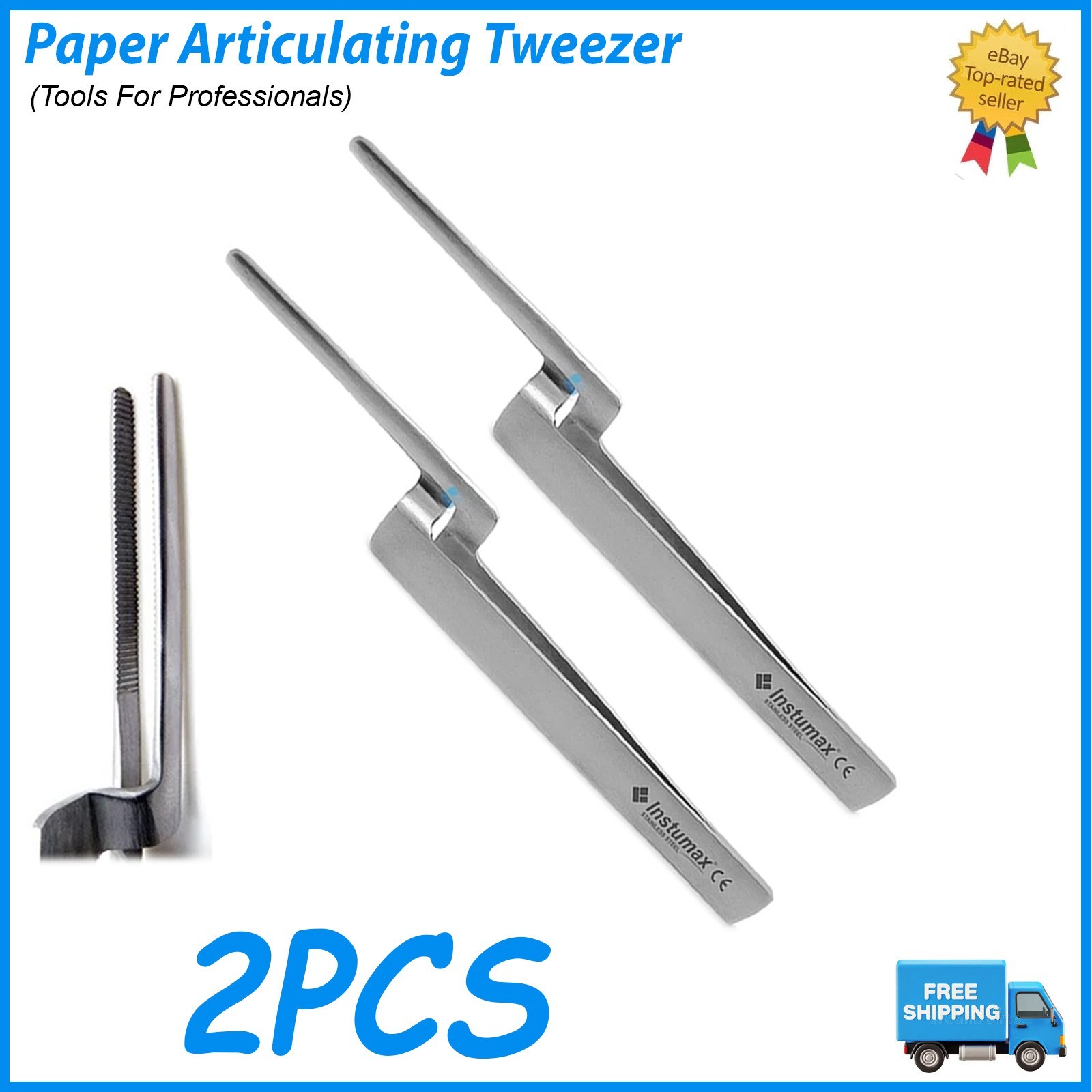 Dental Articulating Paper Handling Holder Straight Forceps Tweezers Surgical New