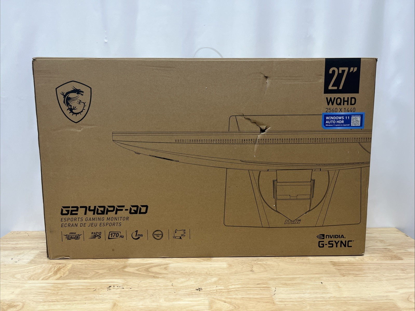 msi G Series G274QPF-QD 27in Gaming Monitor QHD IPS 170Hz USB-C HDMI Black msi G Series G274QPF-QD 27in Gaming Monitor QHD IPS 170Hz USB-C HDMI Black