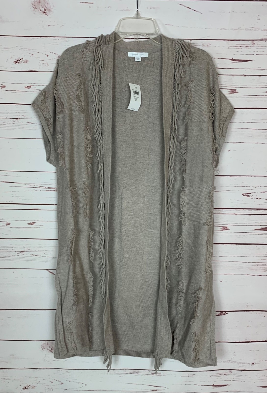 J.Jill Pure Elements Women\'s XSP Mocha Long Sleeveless Sweater Vest NEW Tag $129 J.Jill Pure Elements Women\'s XSP Mocha Long Sleeveless Sweater Vest NEW Tag $129
