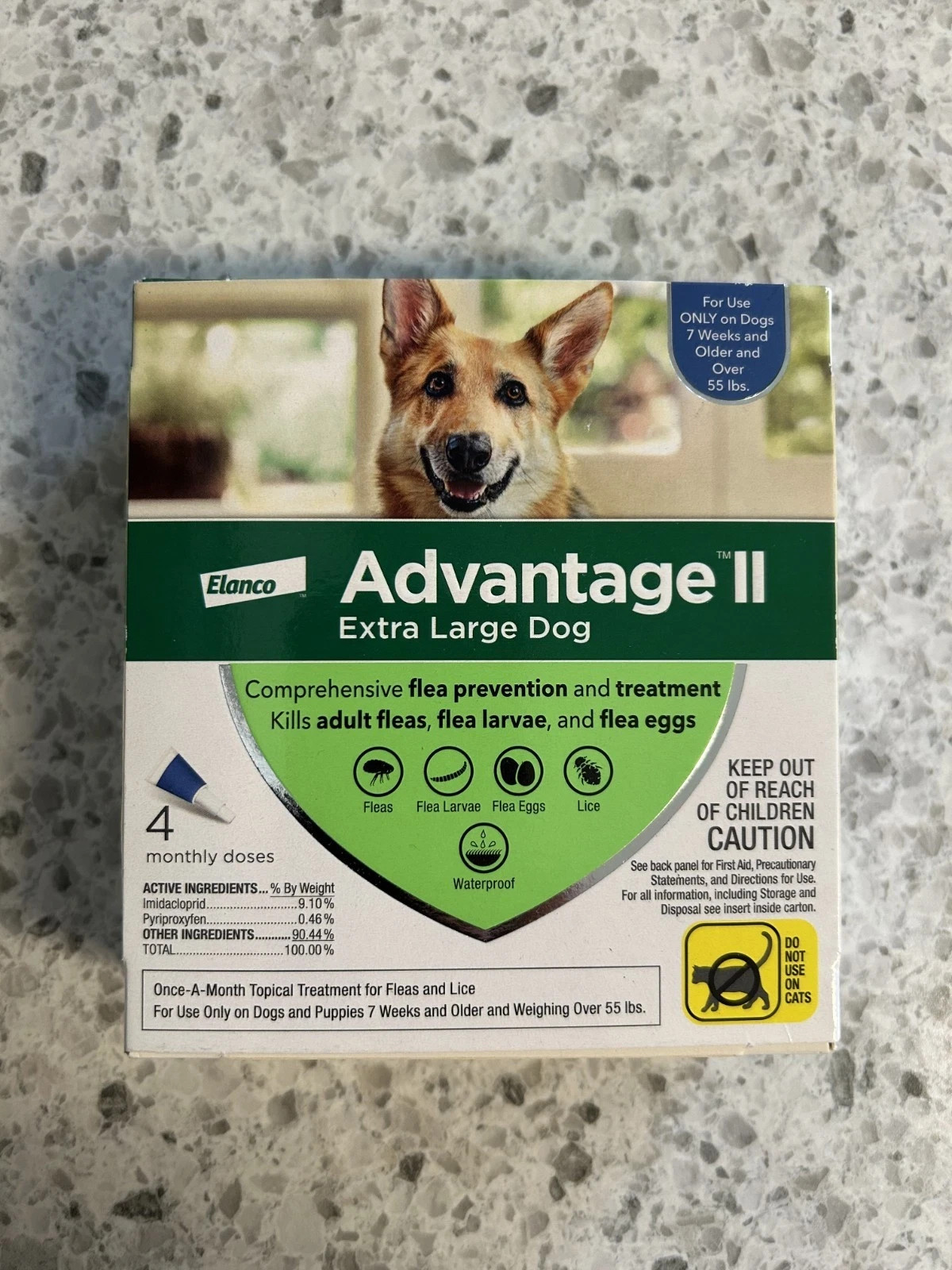 Advantage II for Extra Large Dogs over 55 Lbs - 4 Pack (4 Month Supply) Advantage II for Extra Large Dogs over 55 Lbs - 4 Pack (4 Month Supply)