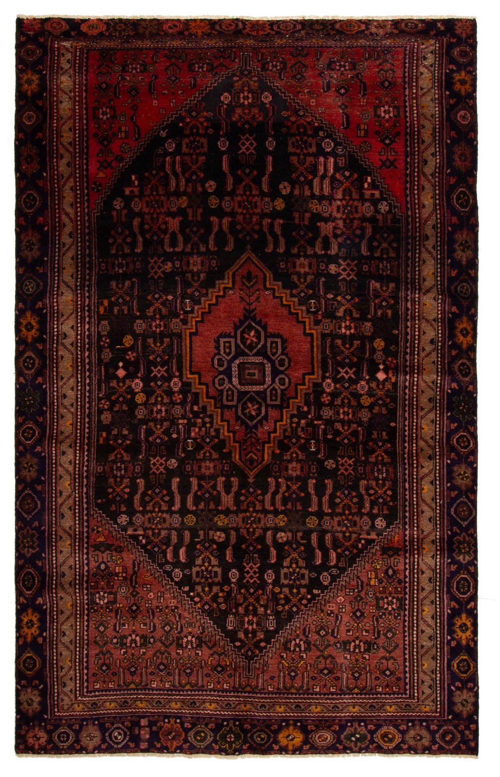Vintage Traditional Hand-Knotted Area Rug 5\'10\