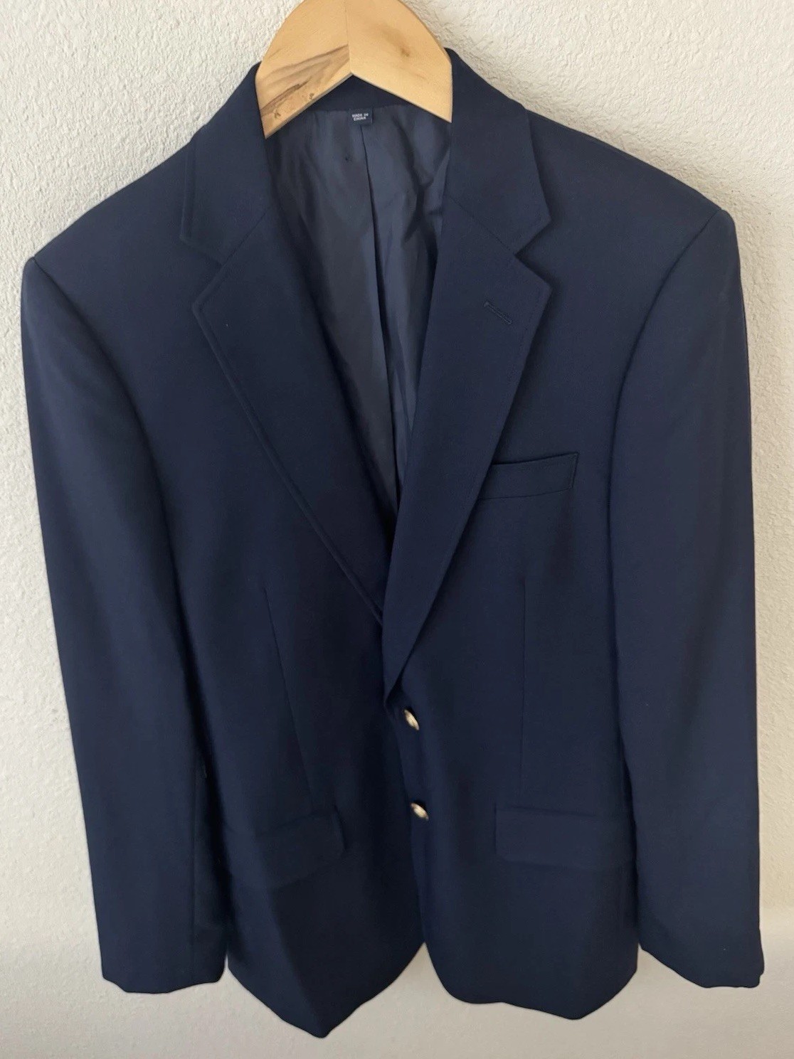 J. Crew Thompson University Blazer Mens 36R Navy Wool Blend Sport Coat College
