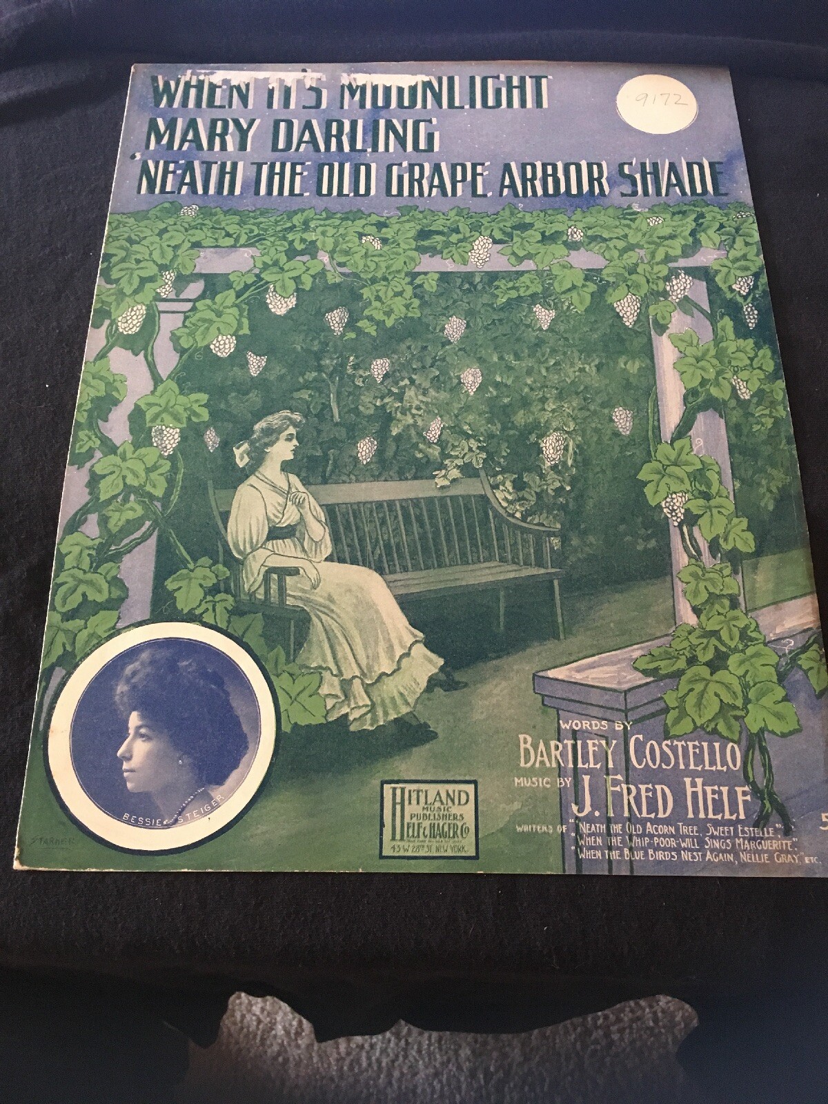 Vintage Sheet Music - When it\'s Moonlight Mary Darling 1907 Costello/Helf