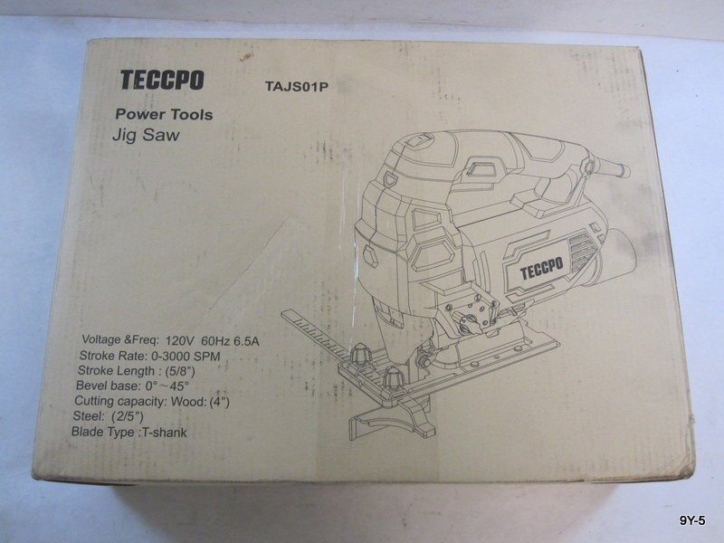 Teccpo 6.5Amp Jigsaw 3000 SPM Jig Saw with Laser 6 Variable Speed
