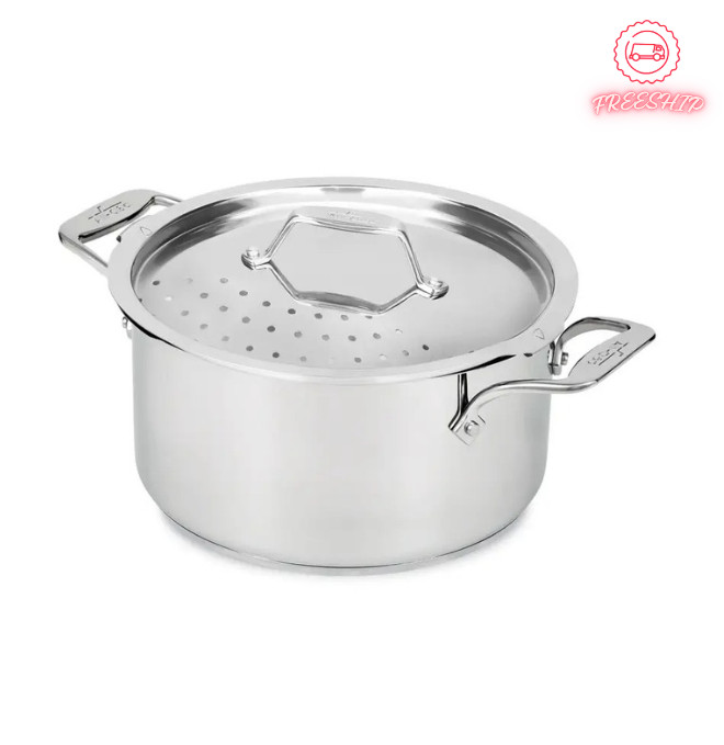 All-Clad Simply Strain 6-Quart Stainless Steel Multipot Stock Pot & Lid