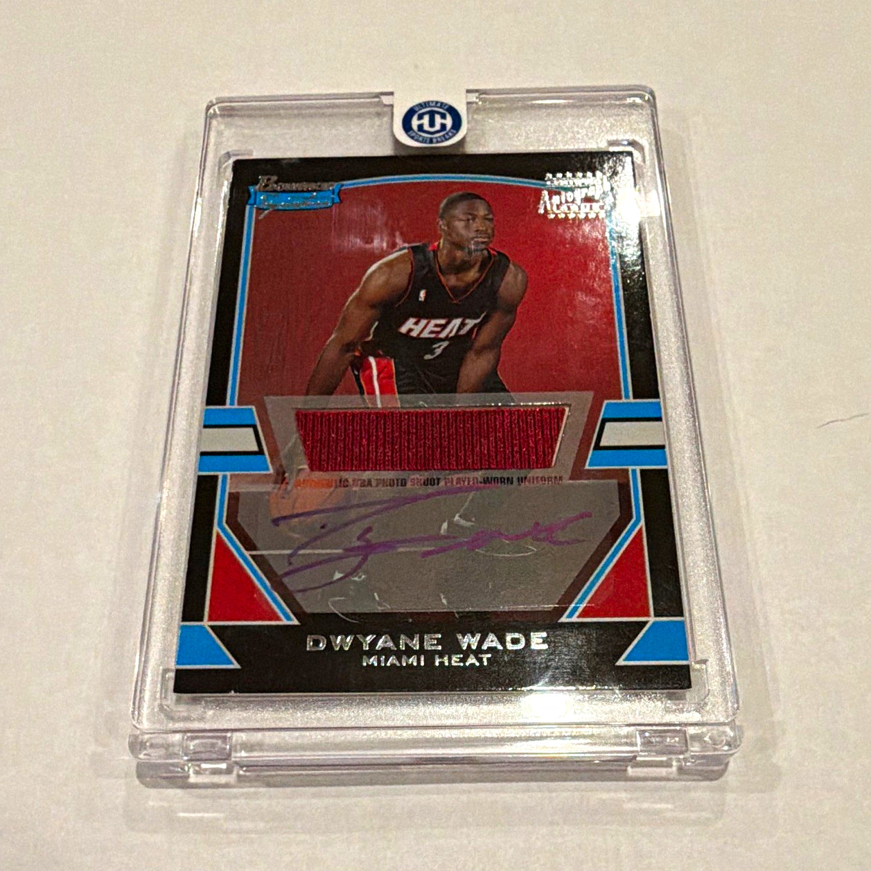 Topps 2003-04 Bowman Signature Dwyane Wade RC Auto Mem #79 Miami Heat /1250 Topps 2003-04 Bowman Signature Dwyane Wade RC Auto Mem #79 Miami Heat /1250