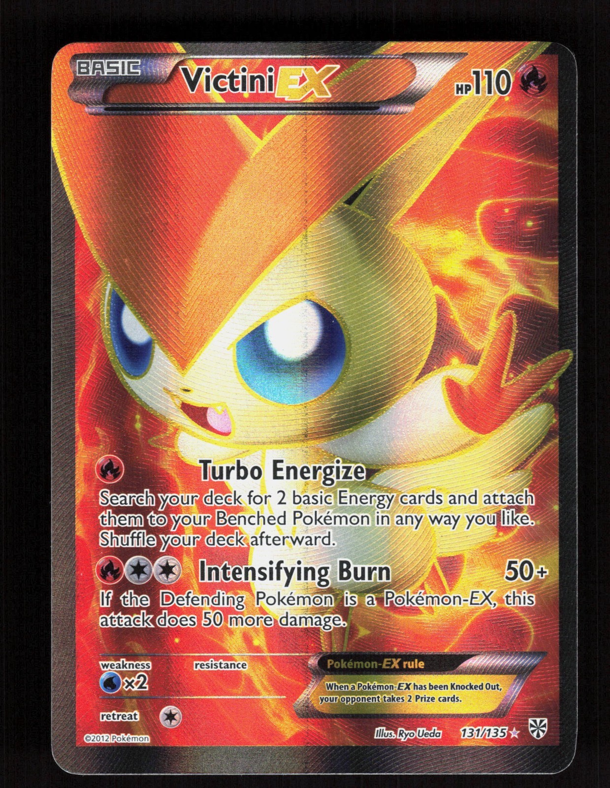 Victini EX - 131/135 - Pokemon Plasma Storm Black White Full Art Rare Card NM