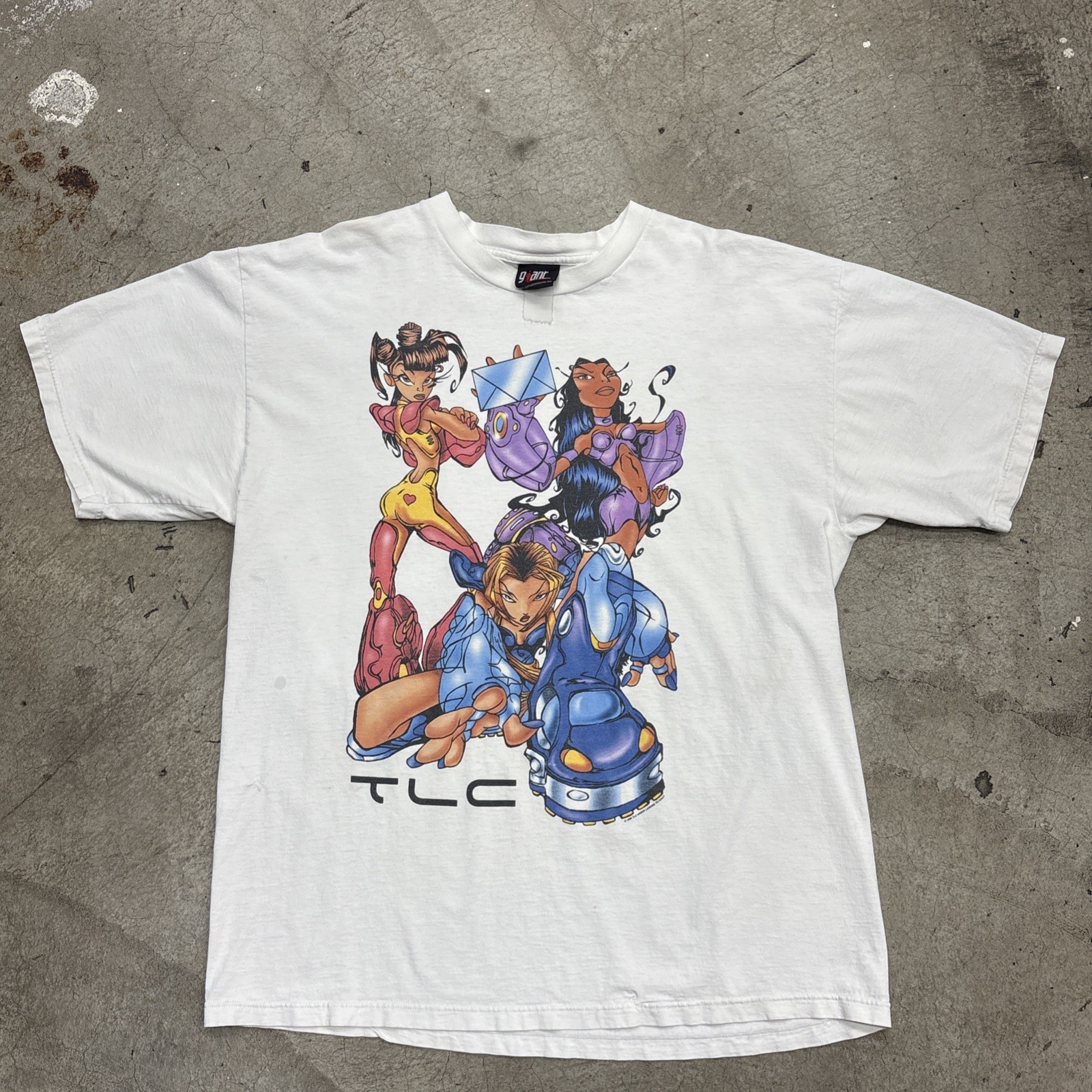 š„Vintage 1999 TLC āNo Fan Mailā Fan Club Cartoon Graphic T-Shirt Sz XL 23x28.5 š„Vintage 1999 TLC āNo Fan Mailā Fan Club Cartoon Graphic T-Shirt Sz XL 23x28.5