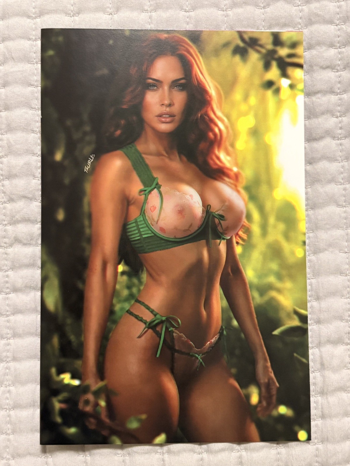 Poison Ivy Megan F@x Cosplay Lingerie Virgin Variant Cover by Taurus BooKoo 