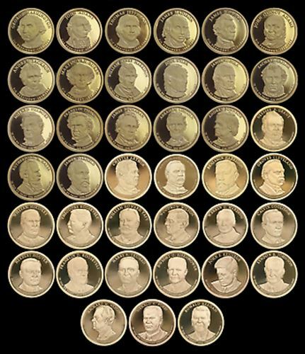 COMPLETE Presidential PROOF Dollar full SET US Mint 39 Coins Total  All PROOF