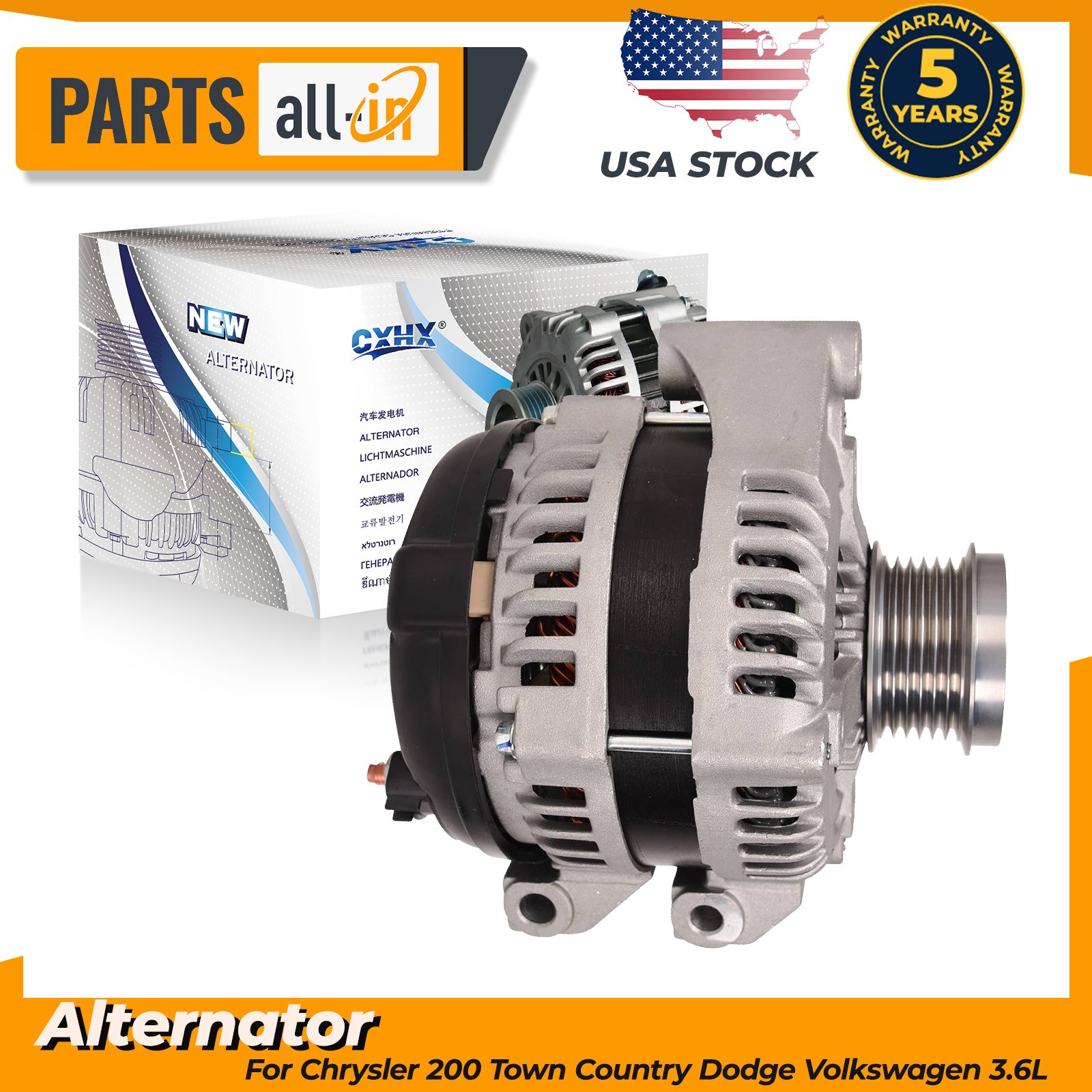 160A Alternator For Dodge Journey Grand Caravan 2011 2012 2013 2014 2015 2016