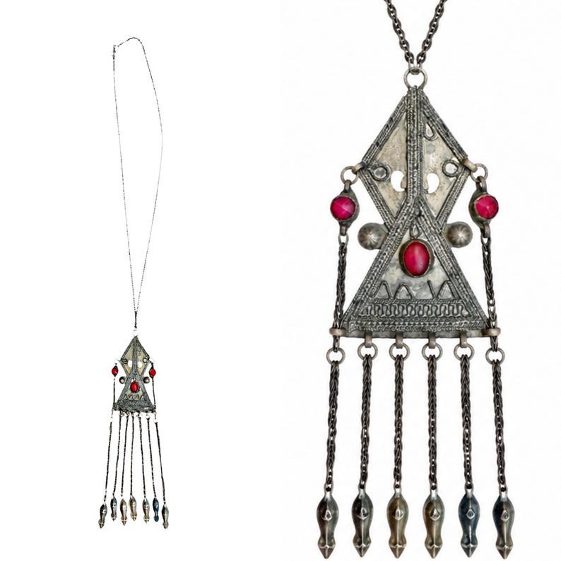 Vintage Tribal Necklace / Bohemian Necklace / Statement Necklace 