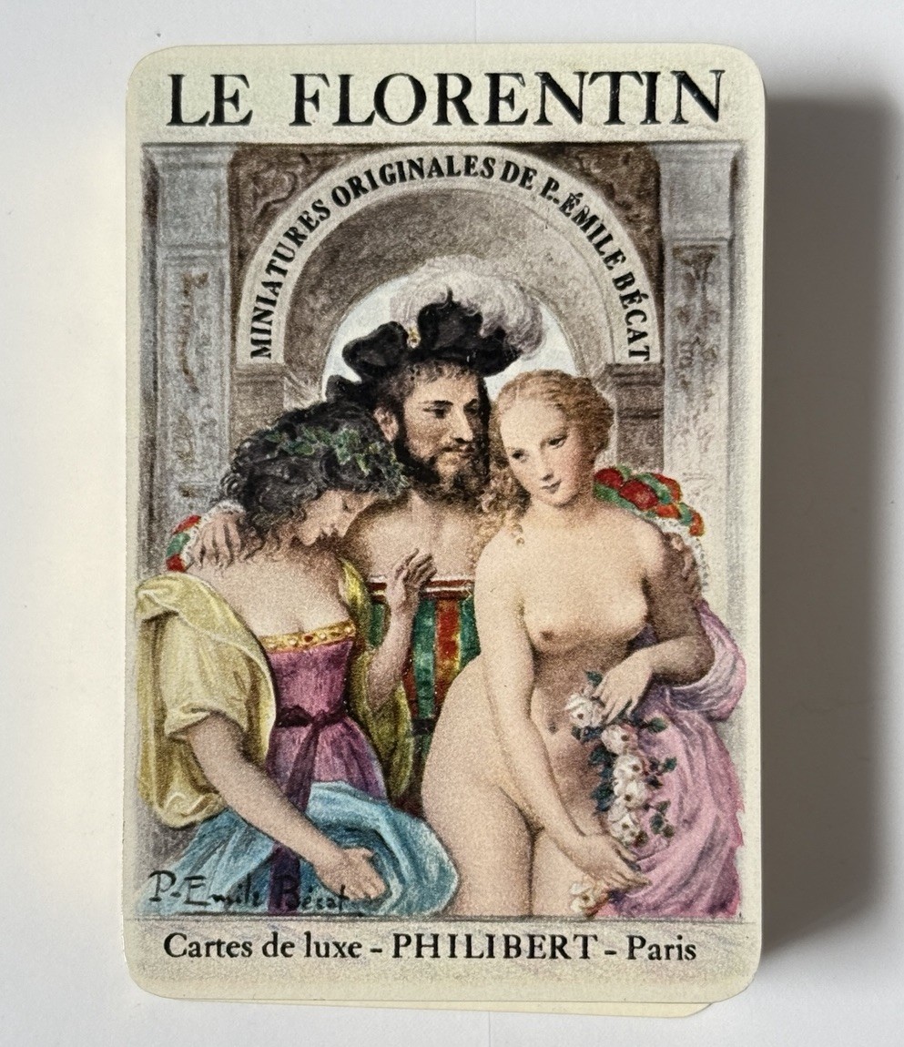 Vintage 1956 Le Florentin Erotica Deck Playing Cards Poker Gilt Edge Limited Ed