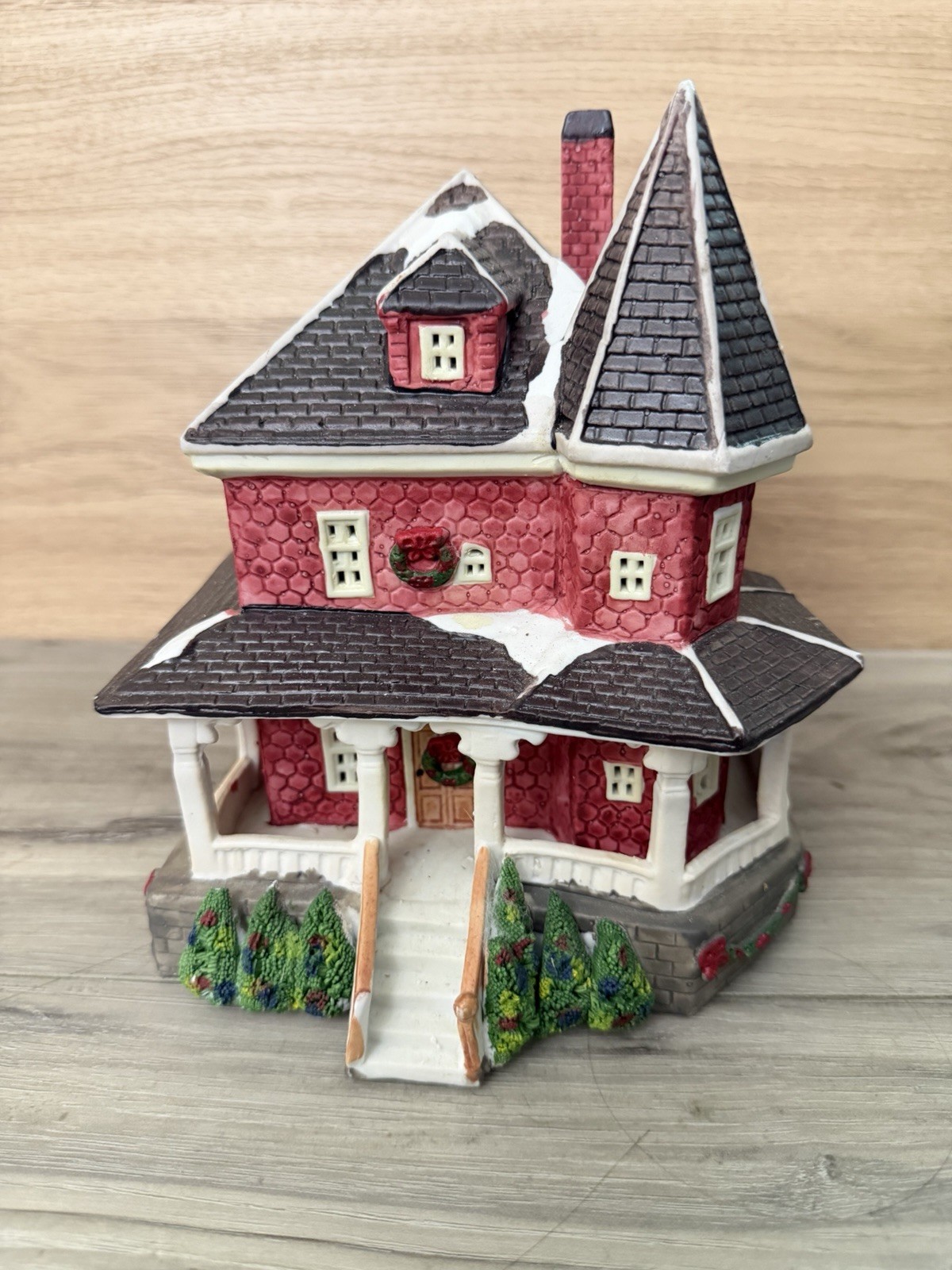 Vintage 1993 Lemax Dickensvale Red Victorian House 35064 No Light Vintage 1993 Lemax Dickensvale Red Victorian House 35064 No Light