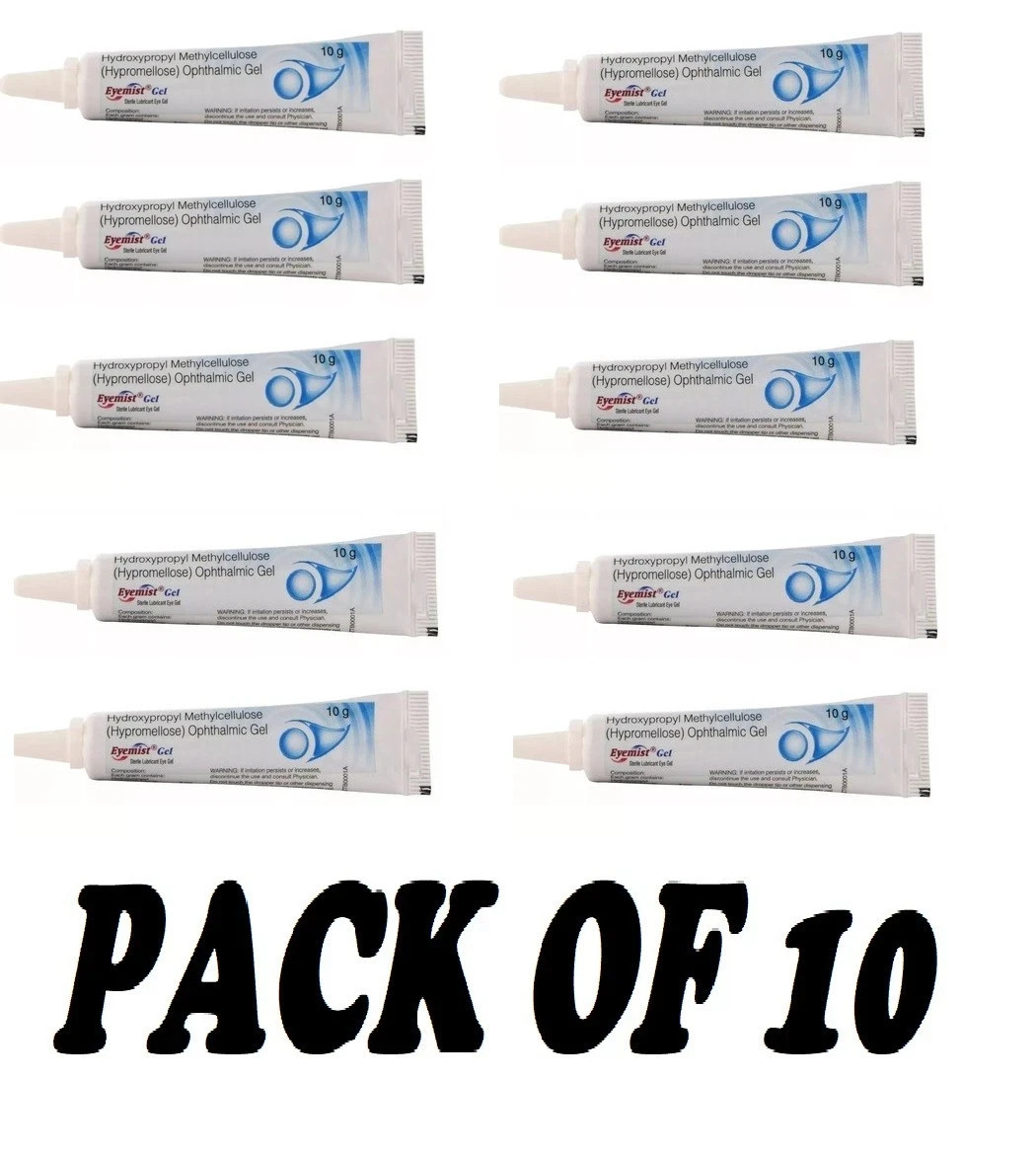 10 Tubes Eyemist Gel 10gm Each Moisturizing Eye Gel for Dry Eye Relief Exp 2028 10 Tubes Eyemist Gel 10gm Each Moisturizing Eye Gel for Dry Eye Relief Exp 2028