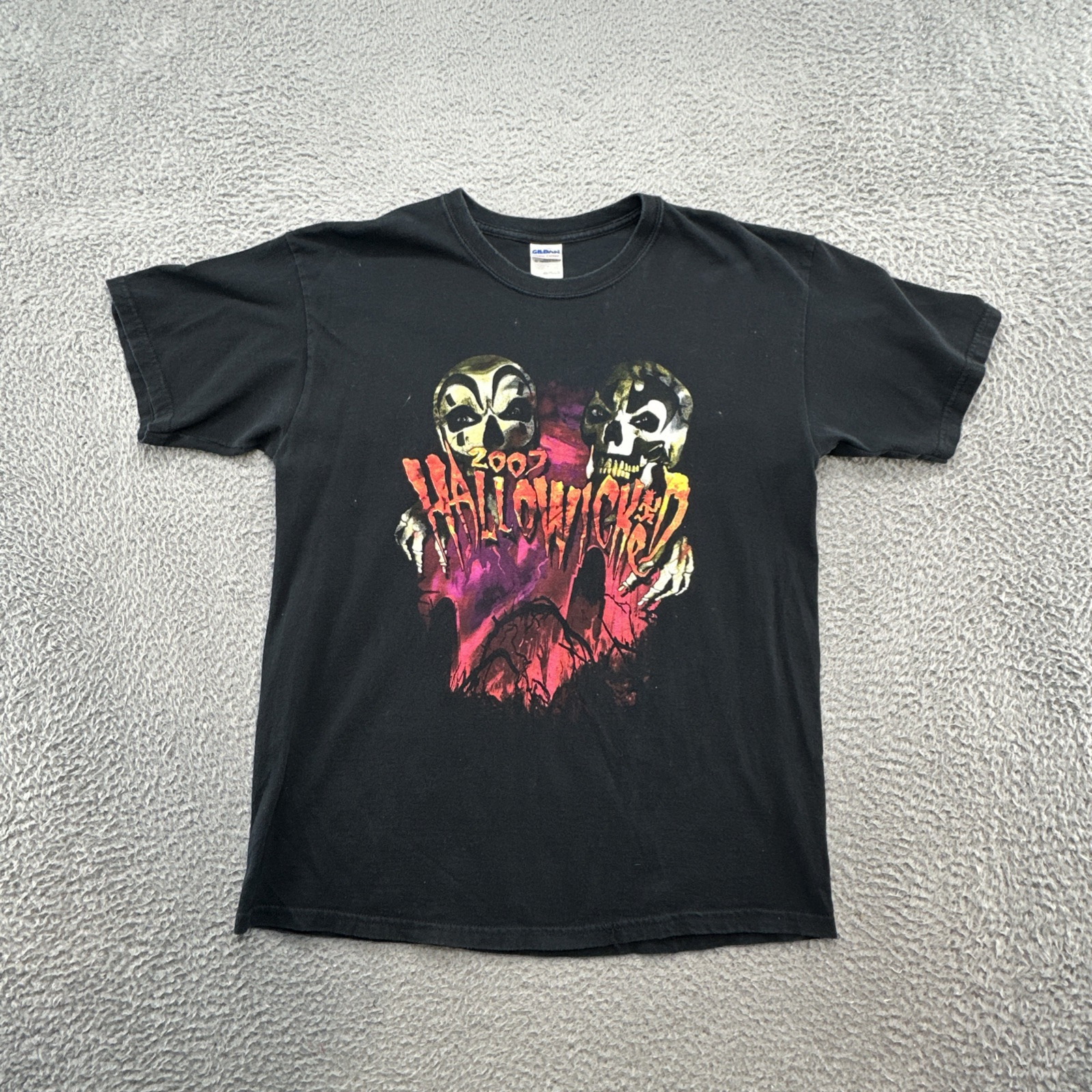 Vintage Insane Clown Posse ICP Hallowicked 2006 T-Shirt Black Size Large Y2K