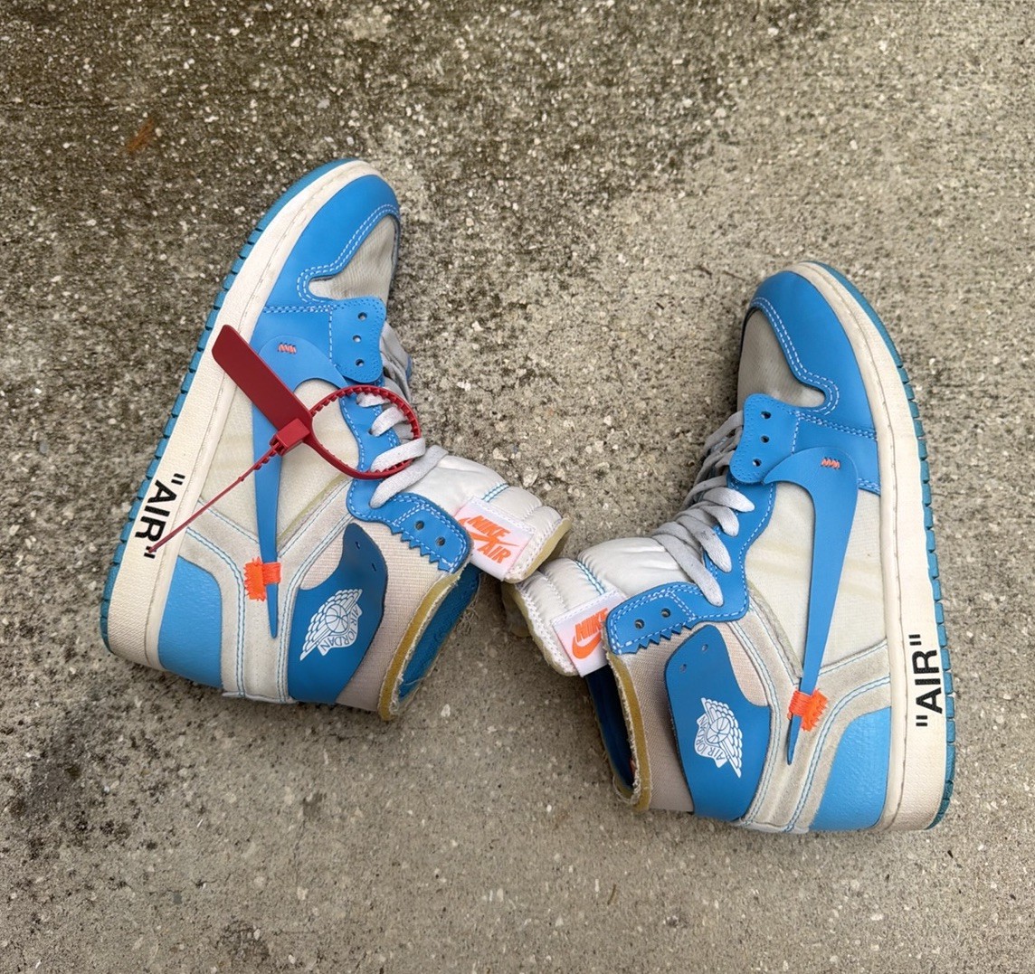 Off White Nike Air Jordan 1 “UNC” by Virgil Abloh 2018 Off White Nike Air Jordan 1 “UNC” by Virgil Abloh 2018
