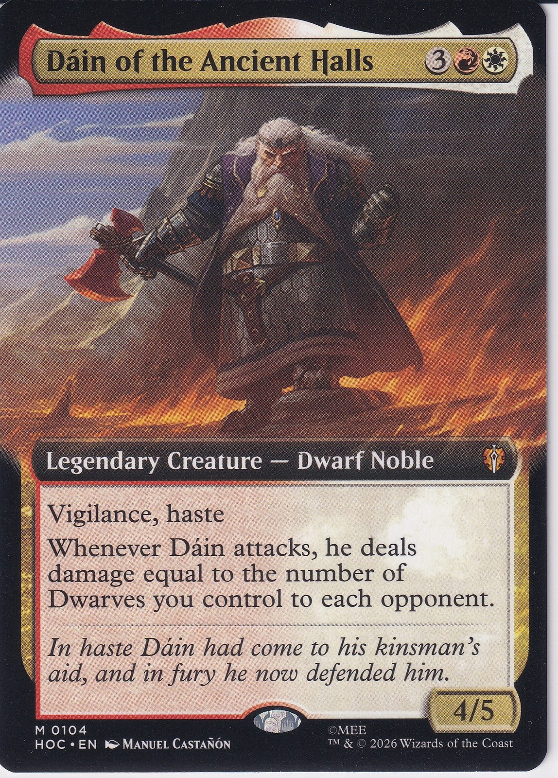 Dain of the Ancient Halls (Extended Art) [HOC - 104] NM