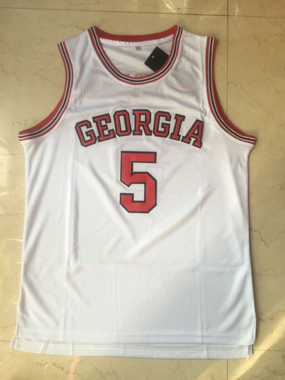 Men's Retro Anthony Edwards Georgia #5  College Basketball Jersey Stitched