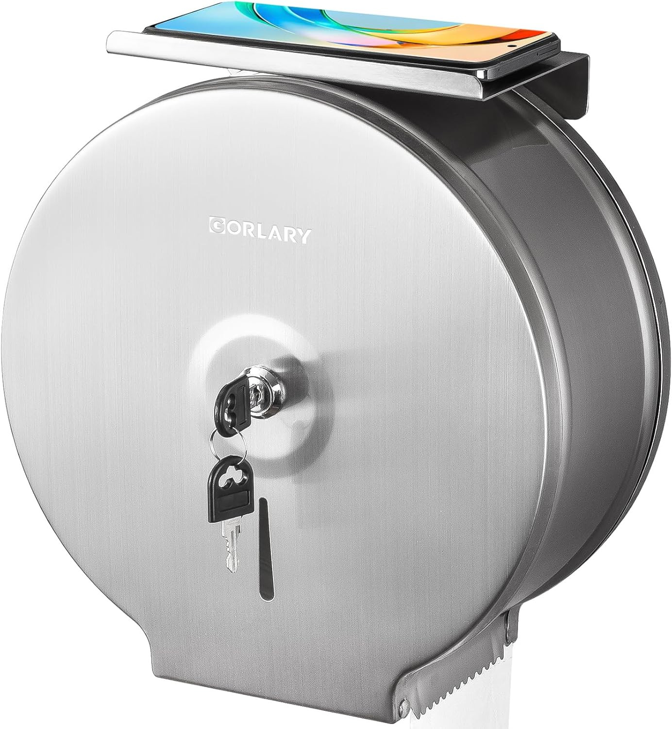 Commercial Jumbo Toilet Paper Dispenser with Shelf, Large Capacity Commercial Jumbo Toilet Paper Dispenser with Shelf, Large Capacity