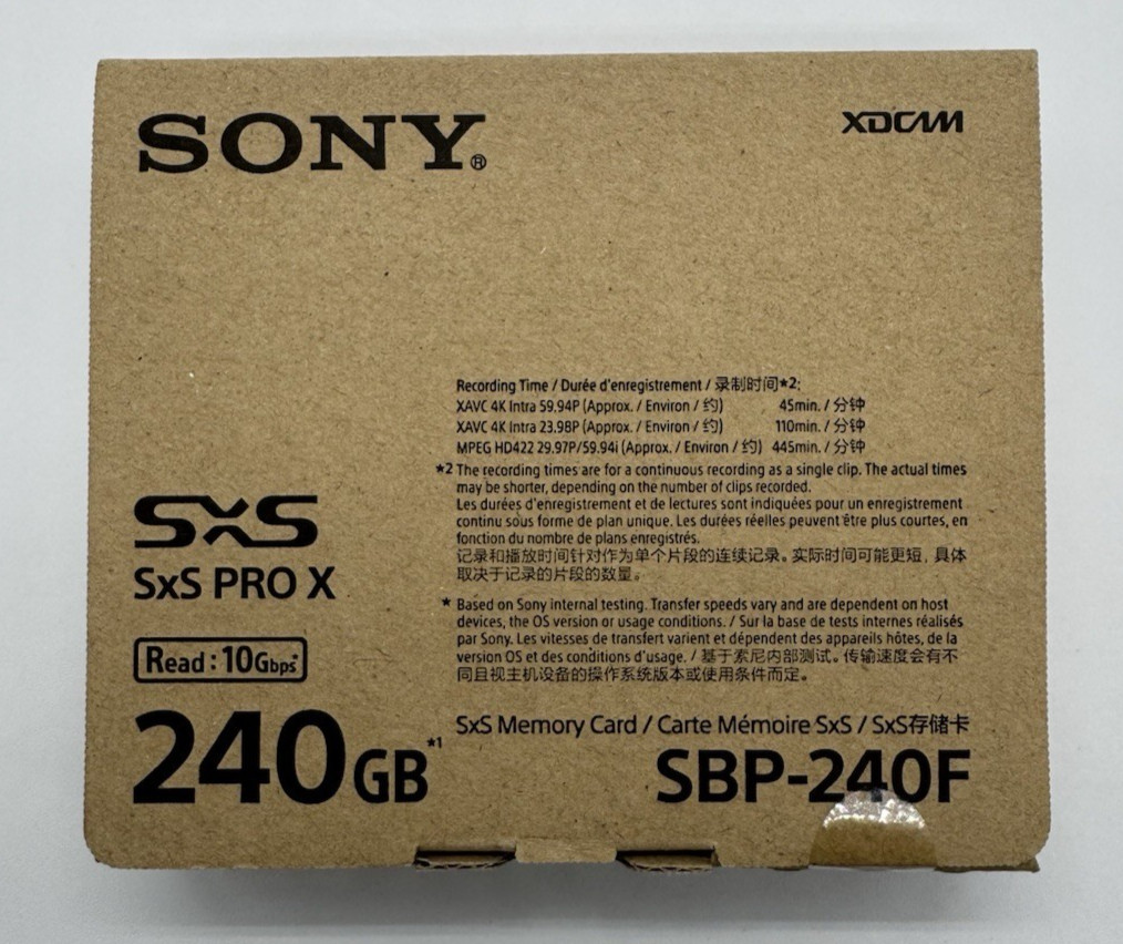 Sony SBP-240F 240GB SxS PRO X Memory Card (BRAND NEW/SEALED)