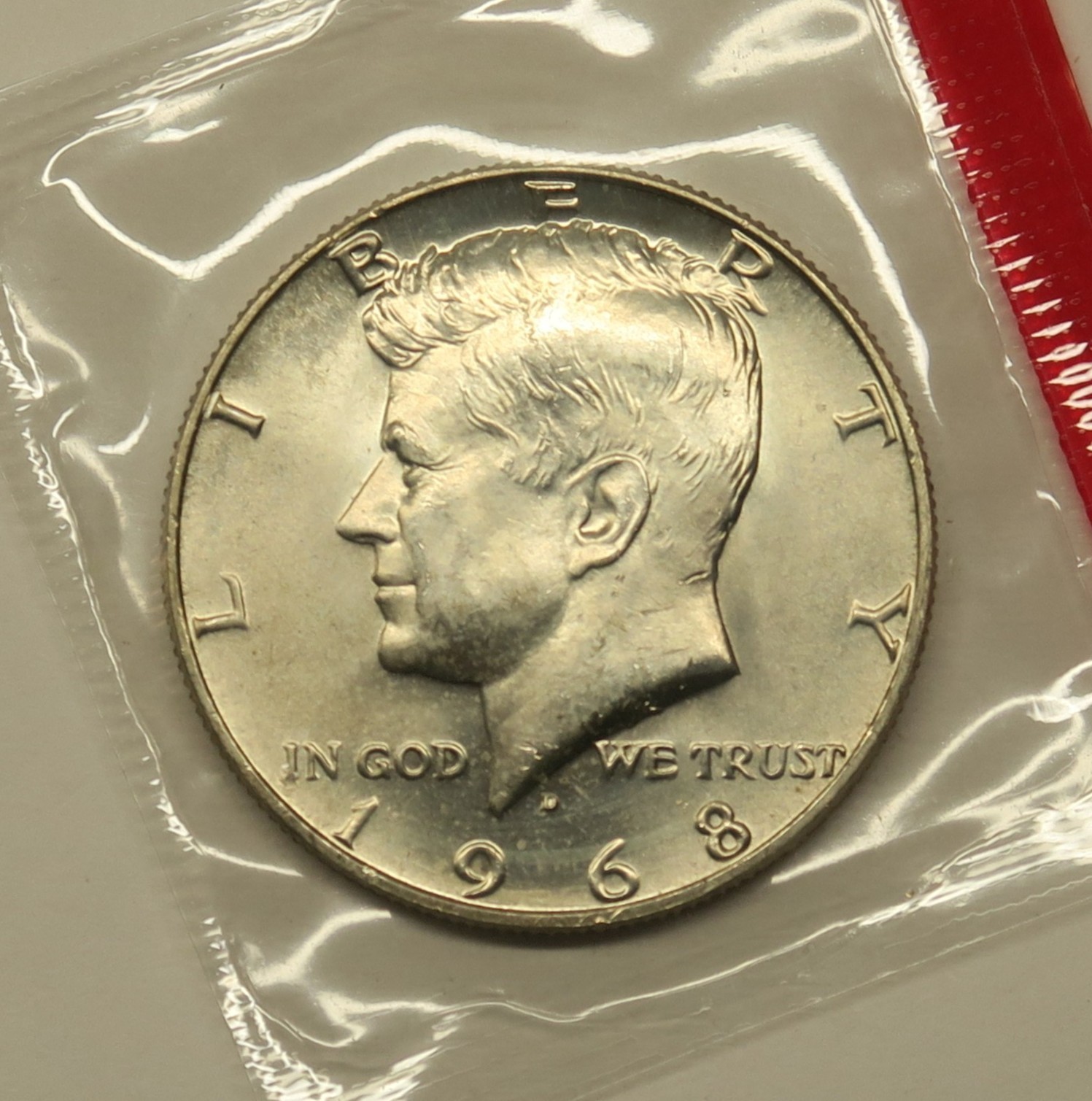 1968 D Uncirculated Kennedy Half Dollar, 40% Silver, 1968 D Uncirculated Kennedy Half Dollar, 40% Silver,