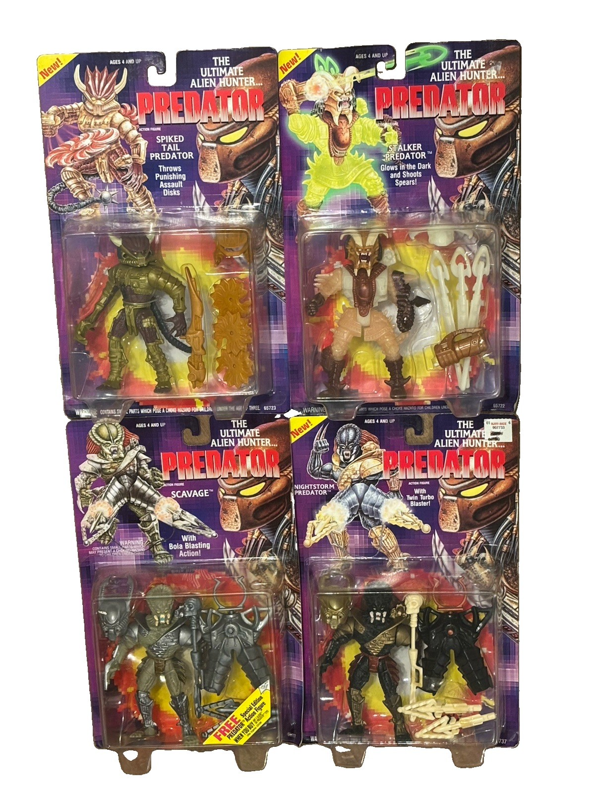 Kenner 1992 Predator Action Figure Lot Of 4 Unopened