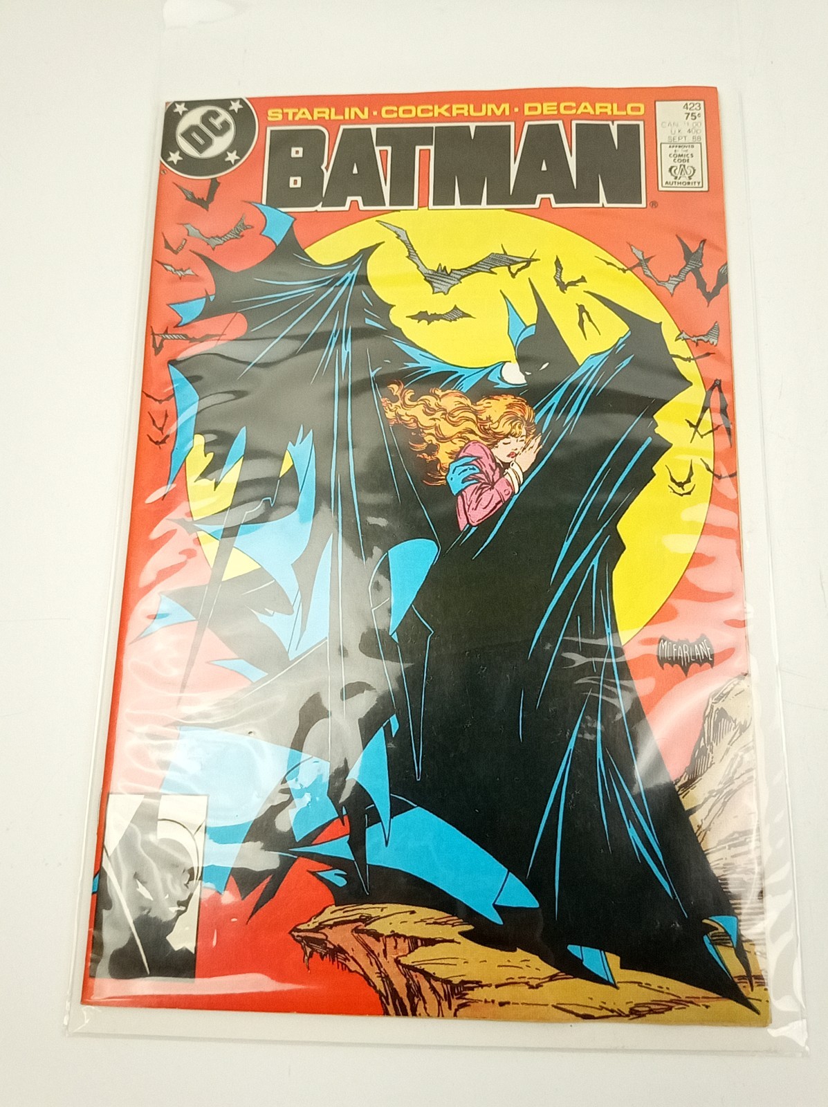 Batman 423 1st Print Todd McFarlane Iconic Cover DC Copper Age 1988