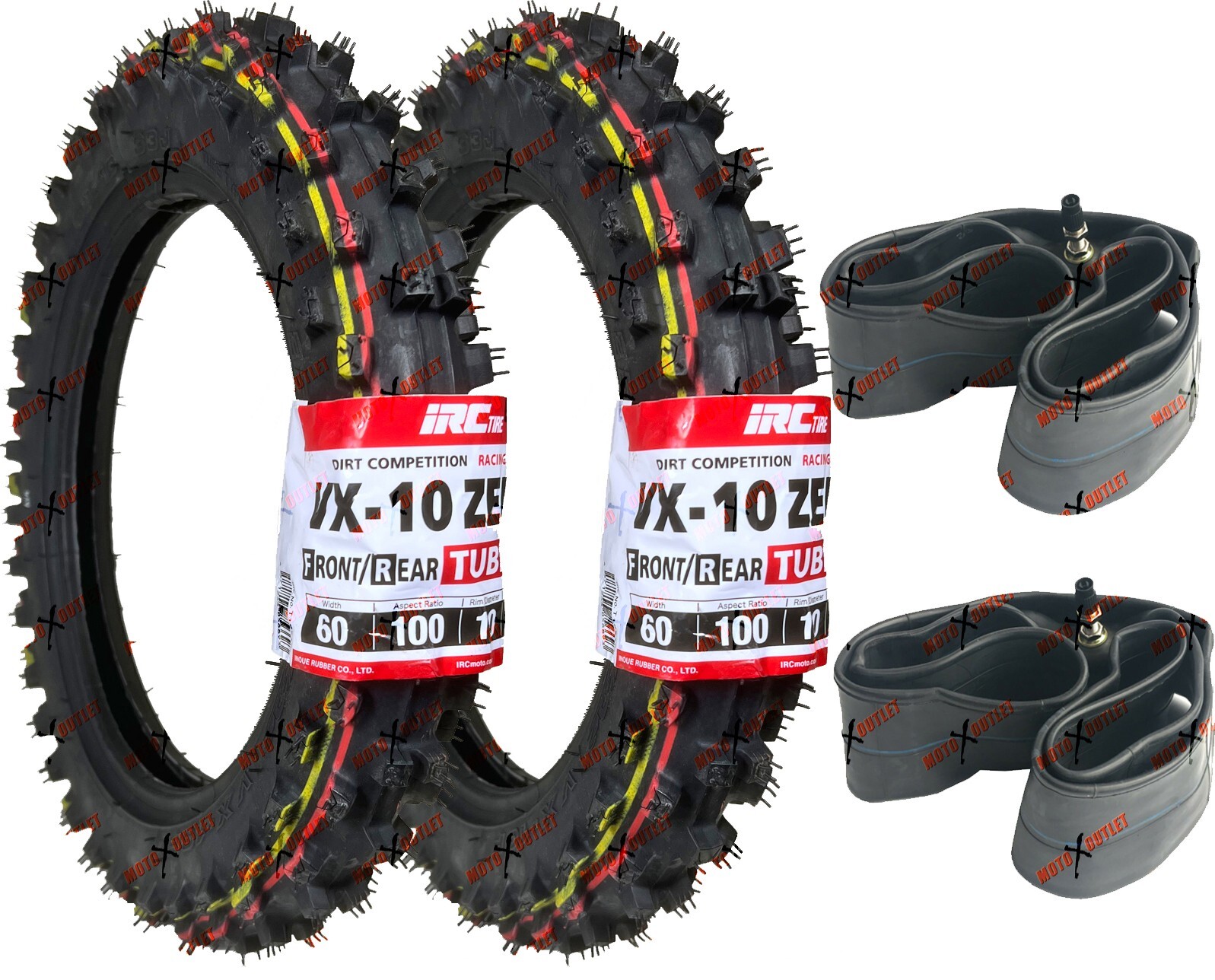Honda CRF 50 Tires Tubes Set 2.50-10 Front Rear Tire IRC MX Dirt Bike CRF50 XR50