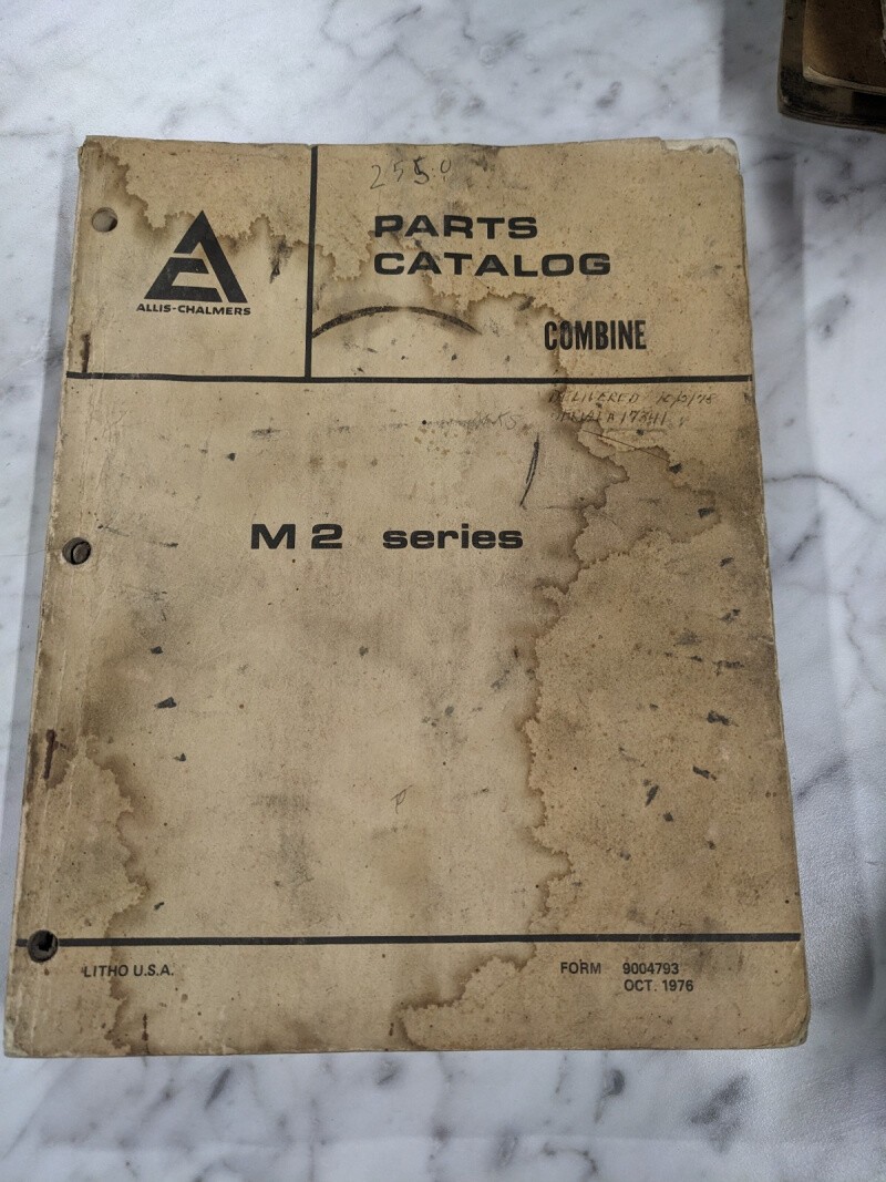 ALLIS CHALMERS AC PARTS LIST BOOK MANUAL CATALOG COMBINE MODEL M2 SERIES 1976 ALLIS CHALMERS AC PARTS LIST BOOK MANUAL CATALOG COMBINE MODEL M2 SERIES 1976