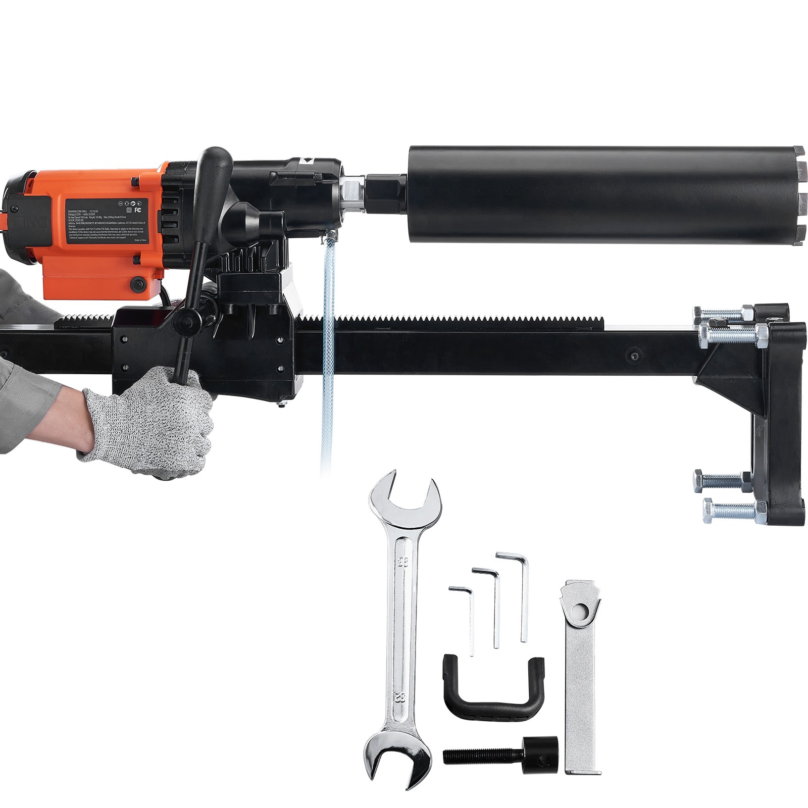 Uimoso Wet and Dry Diamond Core Drill Machine for Concrete, 2500W, 750RPM