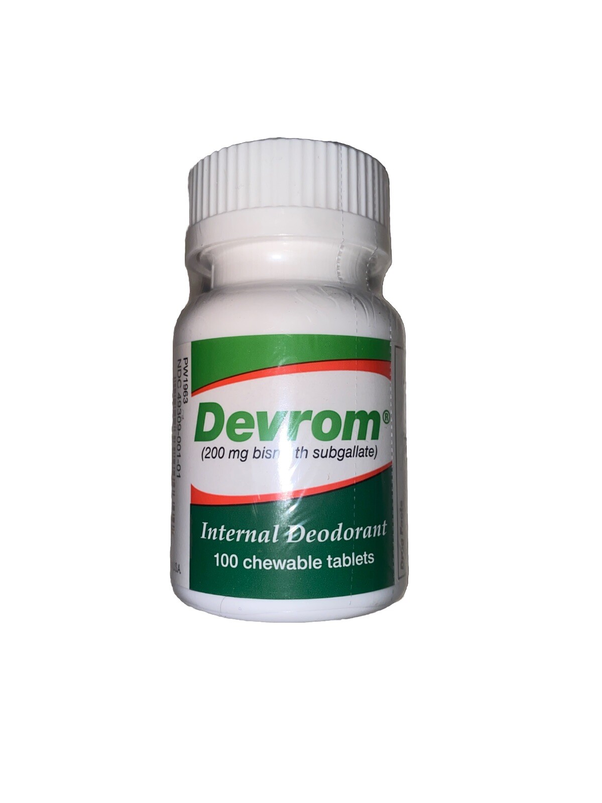 Devrom 200mg Internal Deodorant 100 Tablets Eliminate Odor From Gas And Stool