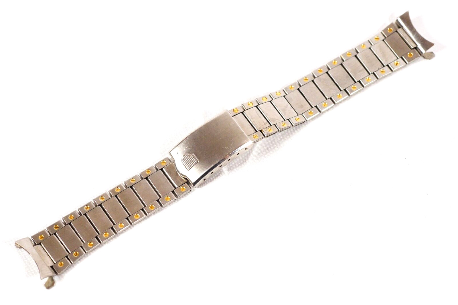 Pulsar Vintage Watch Bracelet Deployant Wristwatch Band Curved Ends 17.8MM 6-7/8
