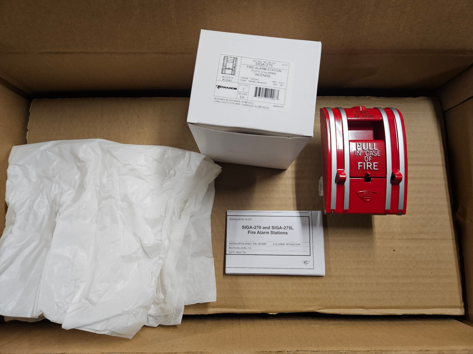 EDWARDS EST SIGA-270 PULL STATION BRAND NEW - 