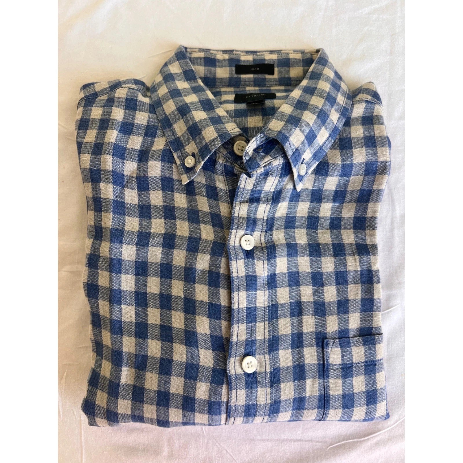 Men\'s J.Crew Baird McNutt Irish Linen shirt slim size Medium Men\'s J.Crew Baird McNutt Irish Linen shirt slim size Medium