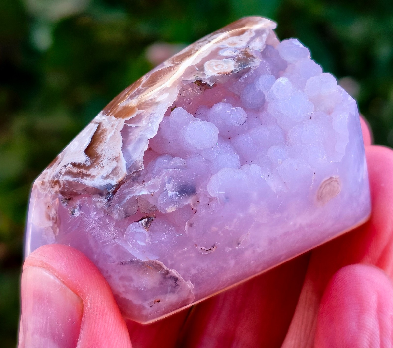 Mirror Polished Botryoidal Lavander Purple Chalcedony