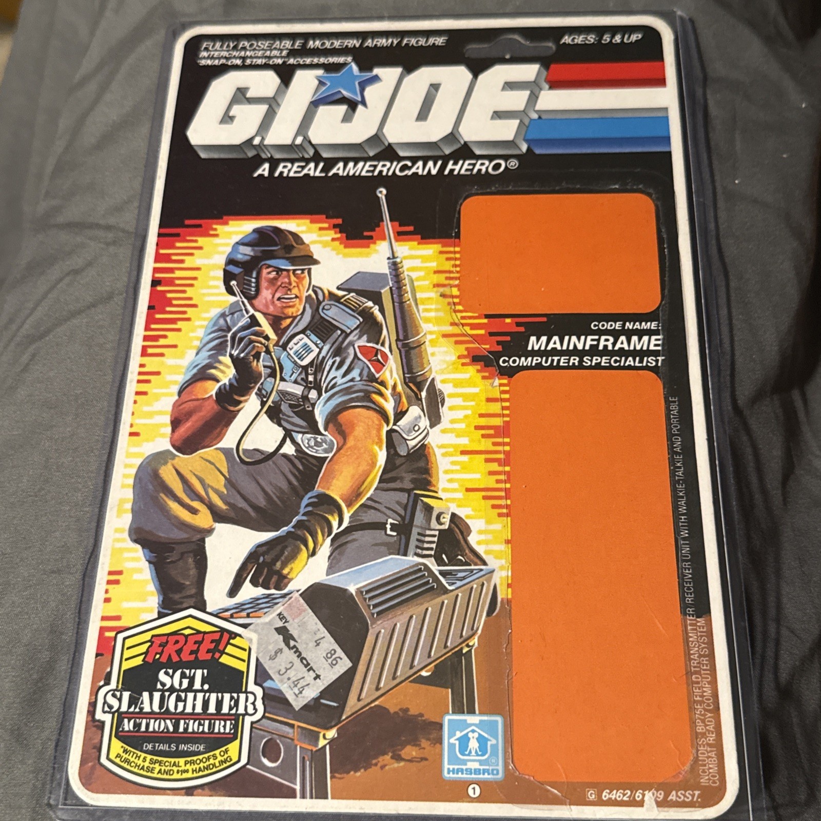 Vintage 1986 G.I. Joe MAINFRAME v1 Full UNCUT File Card Back GI 86 G.I.JOE Arah Vintage 1986 G.I. Joe MAINFRAME v1 Full UNCUT File Card Back GI 86 G.I.JOE Arah