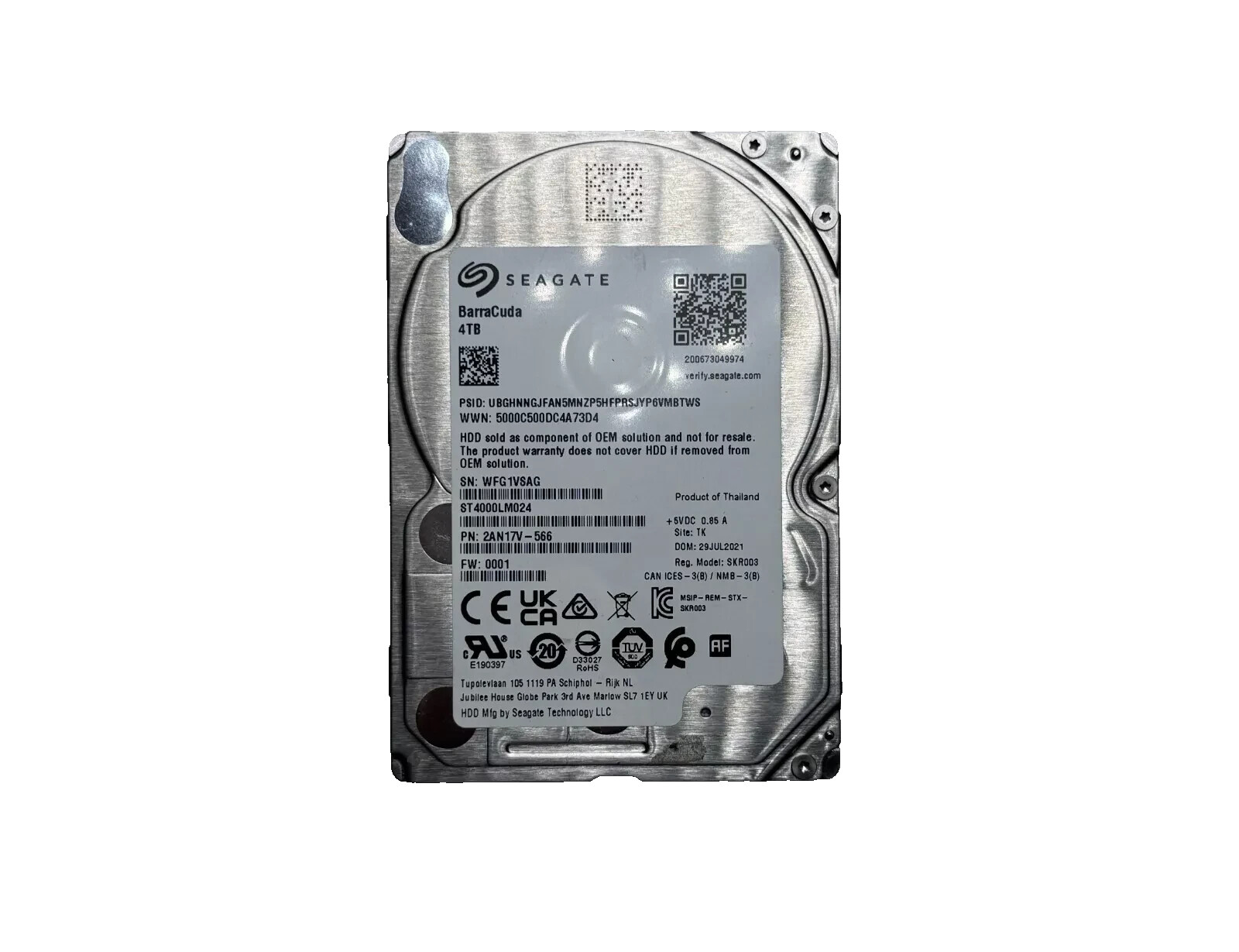 4TB Seagate Barracuda 2.5 4TB Seagate Barracuda 2.5