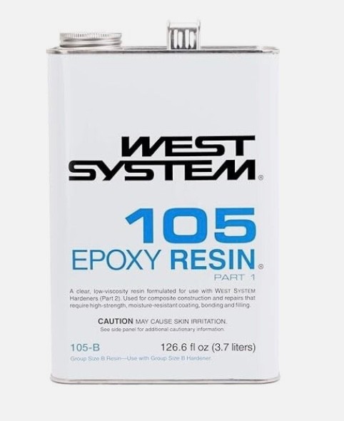 WEST SYSTEM 105-B EPOXY RESIN 126.6 OZ -  0.98 GALLON