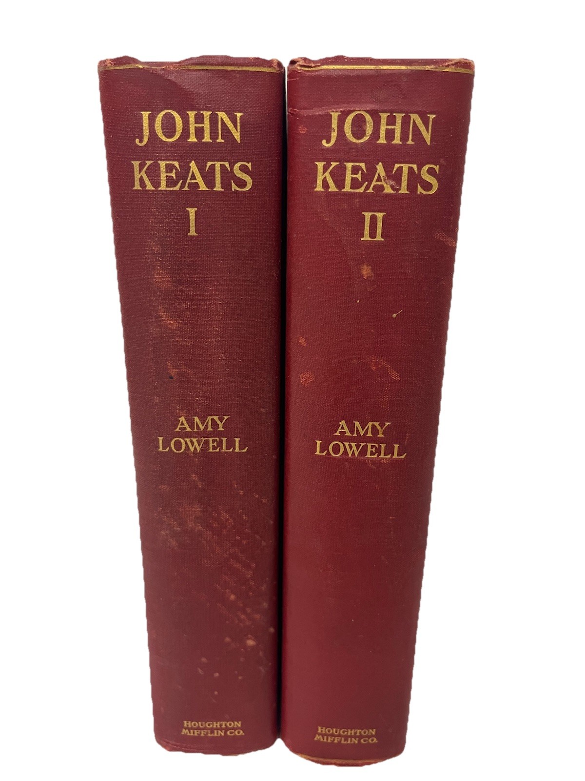 John Keats by Amy Lowell 2 Volume Set 1925 Reprint Houghton Mifflin Riverside HC