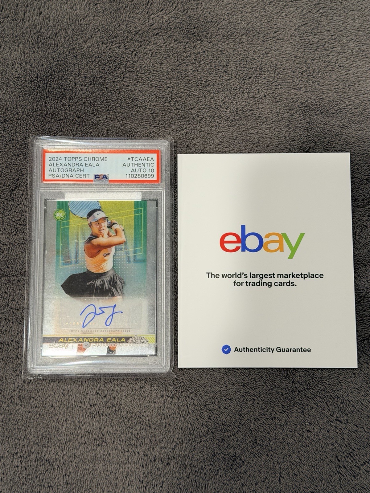 ALEXANDRA ALEX EALA 2024 TOPPS CHROME TENNIS AUTOGRAPH ROOKIE RC PSA DNA AUTO 10 ALEXANDRA ALEX EALA 2024 TOPPS CHROME TENNIS AUTOGRAPH ROOKIE RC PSA DNA AUTO 10