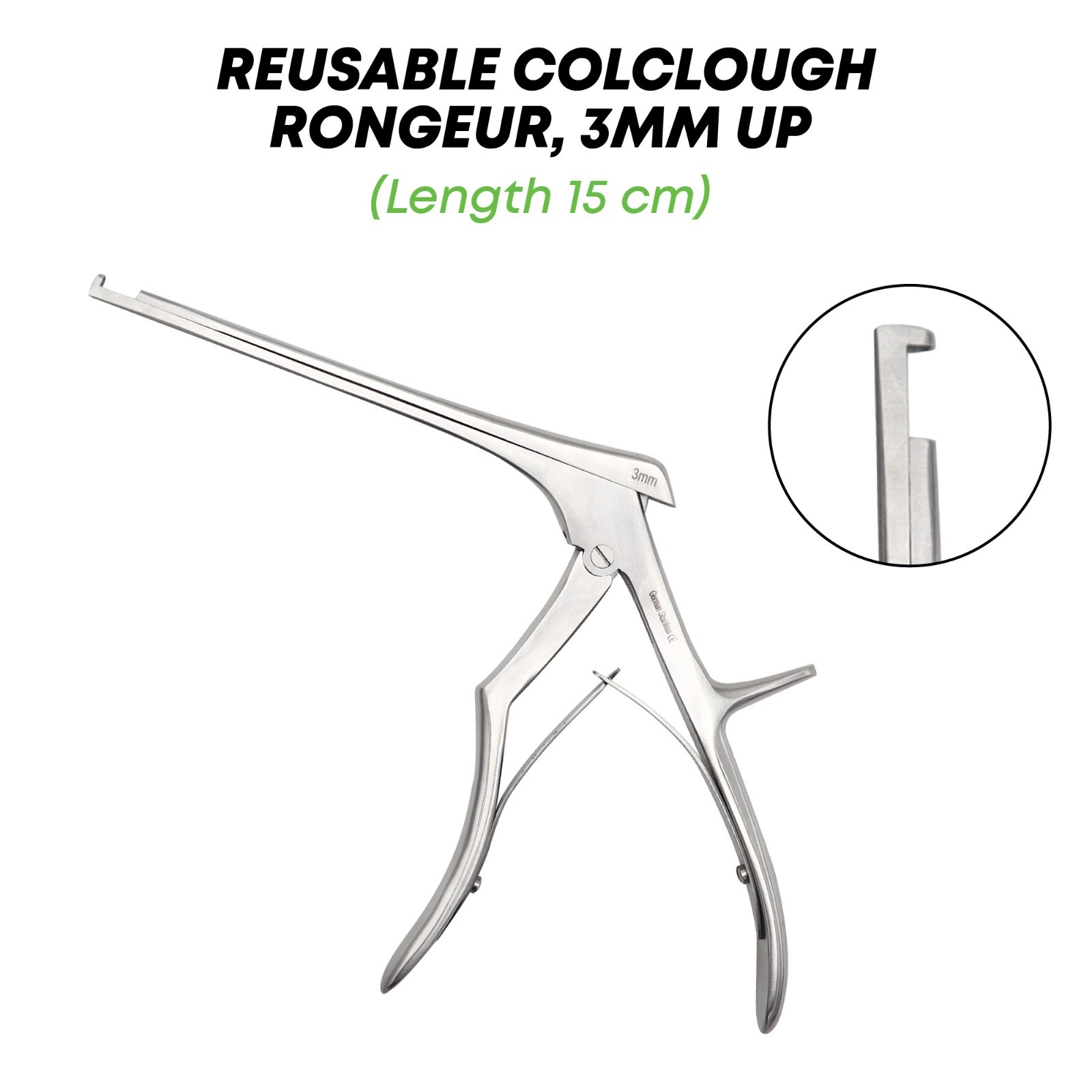Surgical Rongeur 15cm 20cm 3mm Up Bone Cutting Tool for Spine & Orthopedic Use