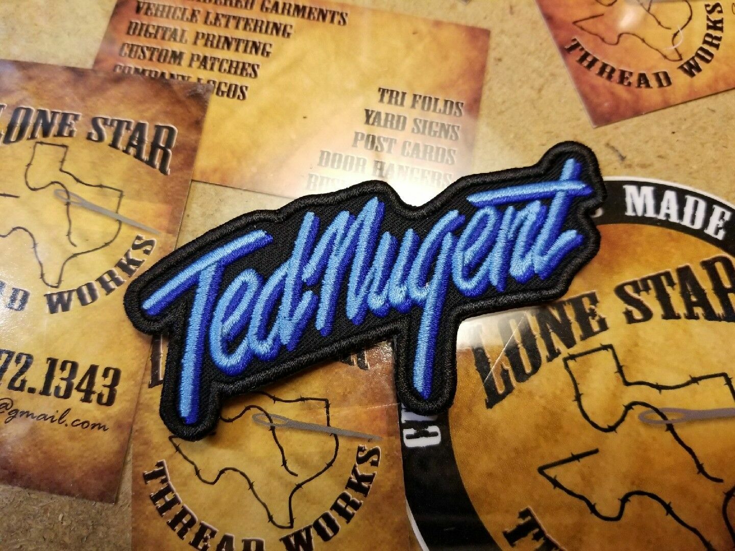 EMBROIDERED TED NUGENT CONTOUR ROCK BAND PATCH (Please Read Ad)