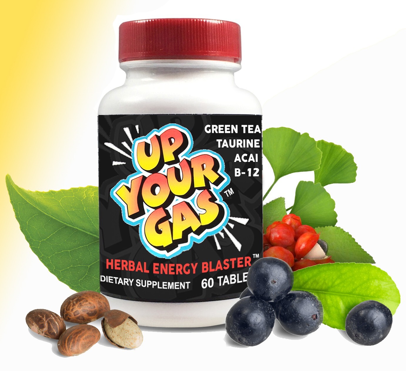 Up Your Gas: 60 TABLETS -Herbal Energy Blaster, Classic Tablets, 