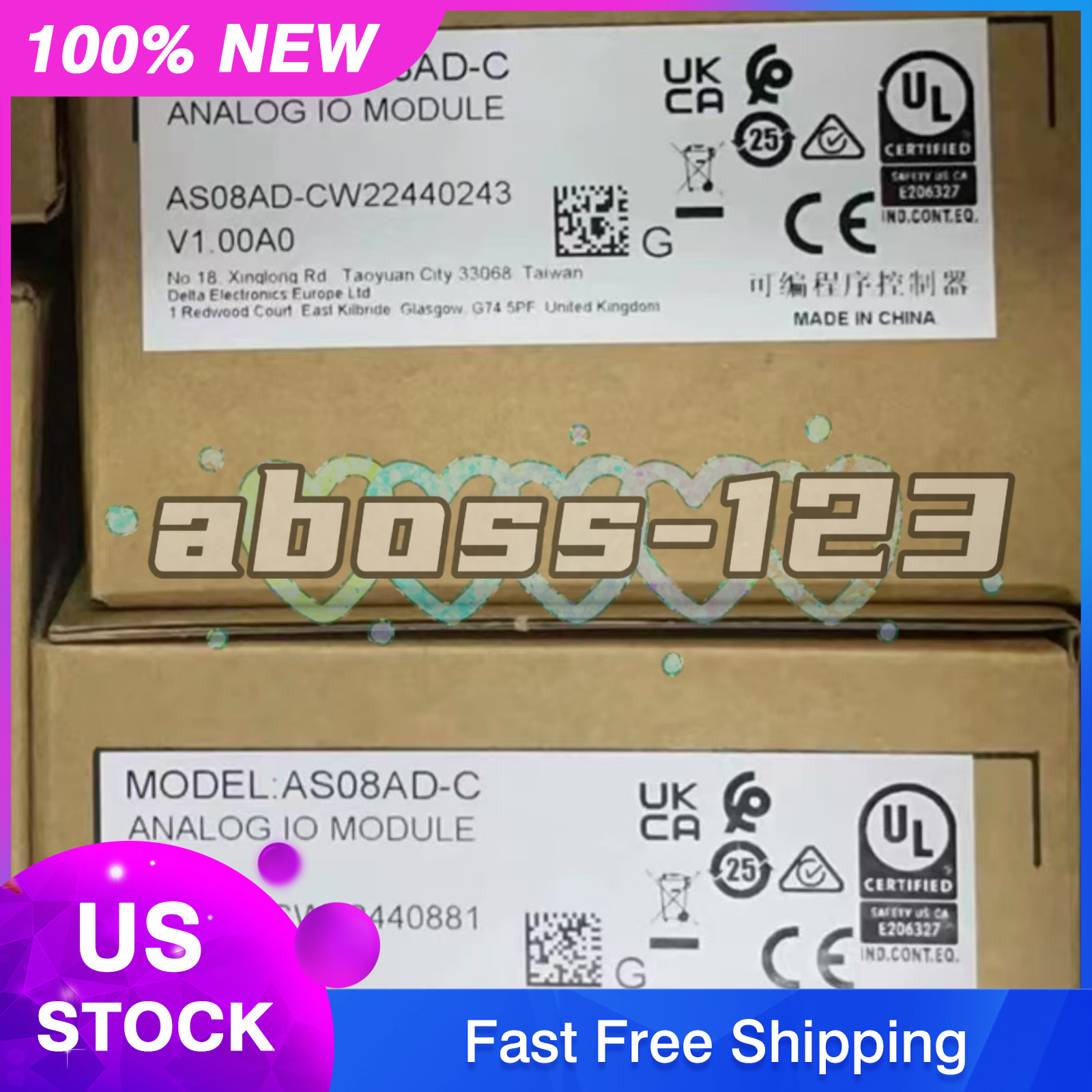 Delta AS08AD-C PLC Module #1pcs New In Box
