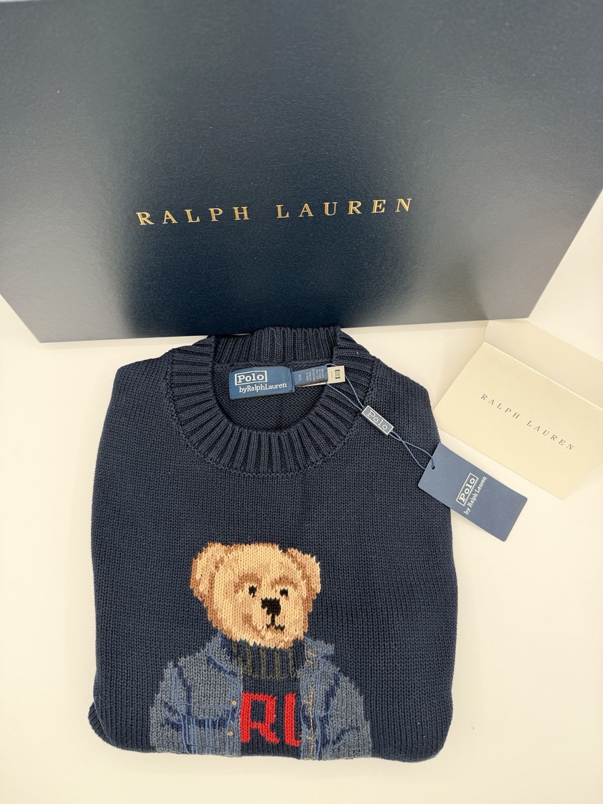 Polo Ralph Lauren Polo Bear Women’s Small Navy RL Pullover Sweater