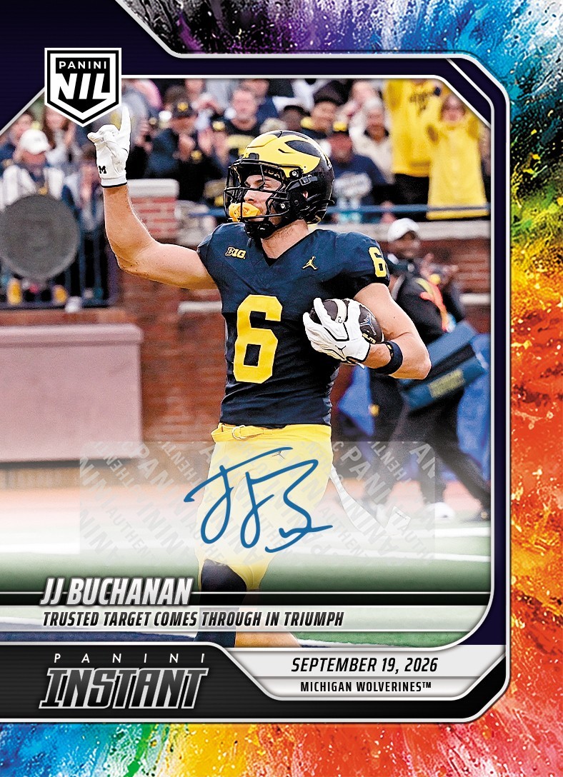 JJ Buchanan 2026 Panini Instant College Football Color Blast Auto /10 PRE SALE