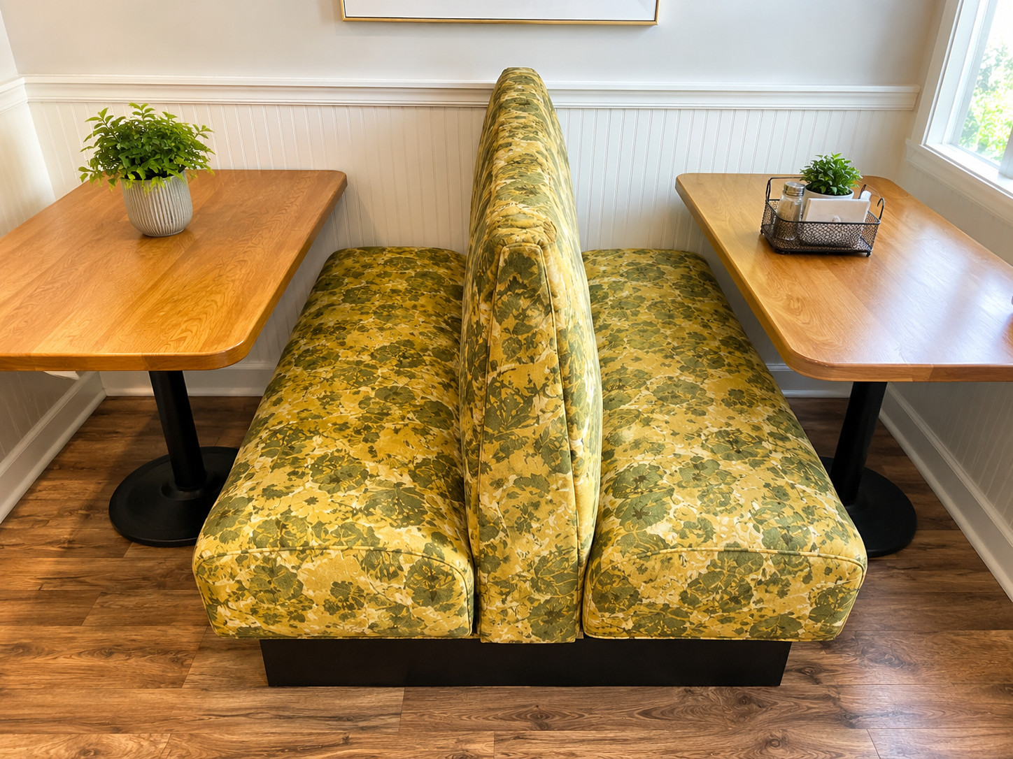 Mid-Century Vintage Double Back-to-Back Upholstered Diner's Booth (MULTIPLES)