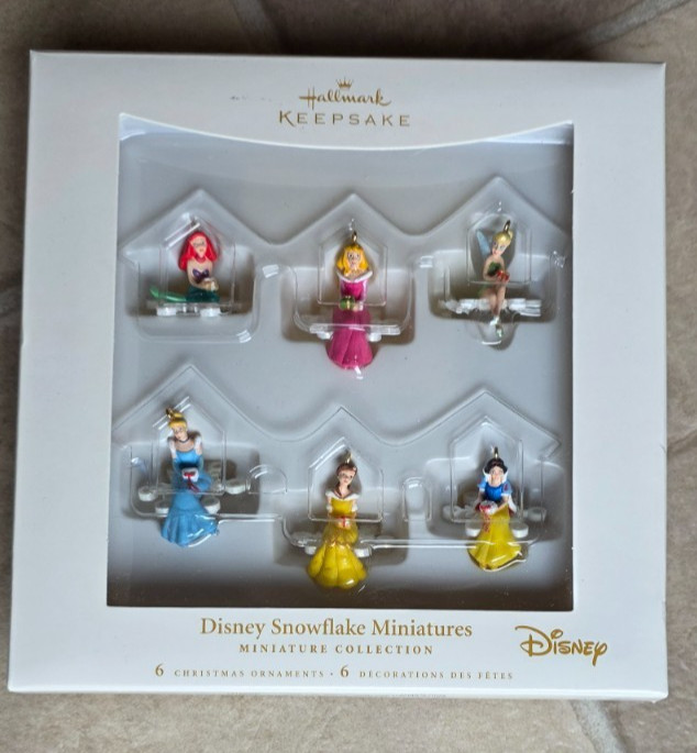 2006 Hallmark Keepsake “Disney Snowflake Miniatures” Set of 6 Princess Mini’s